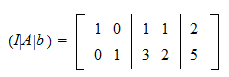 matrix augmented two equations unknowns system
