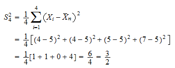 Sample variance